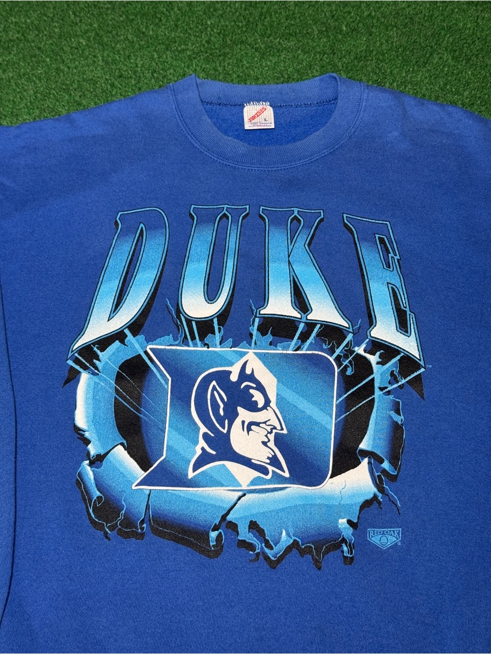 Vintage 90s Duke Blue Devils Crewneck Sweatshirt, College Basketball (Large)